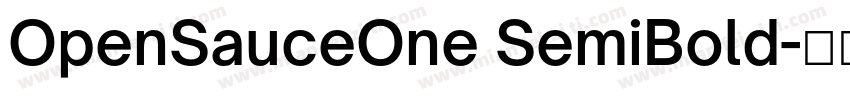 OpenSauceOne SemiBold字体转换